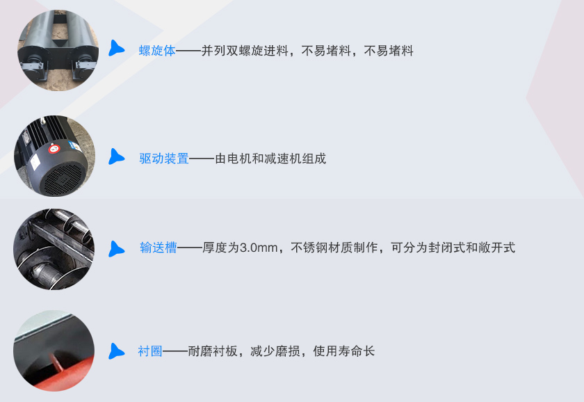 双螺旋给料机细节与结构