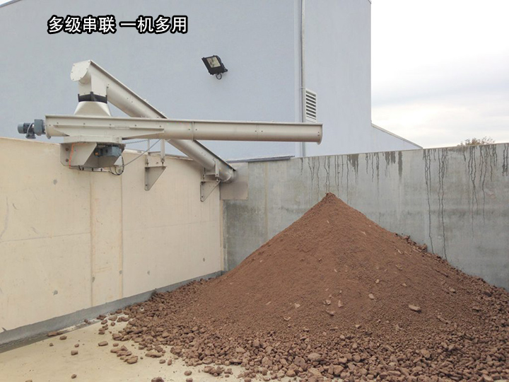污泥输送可多级串联式安装，超长间隔输送物料